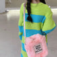 【aimoha-KIDS-】韓国子供服 フェイクファー2WAYショルダーバッグ