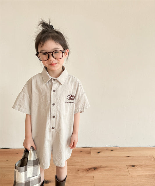 【aimoha-KIDS-】韓国子供服 宇宙刺繍オールインワン
