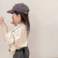 【aimoha-KIDS-】韓国子供服 アメカジ飾りステッチデザインビッグTEE