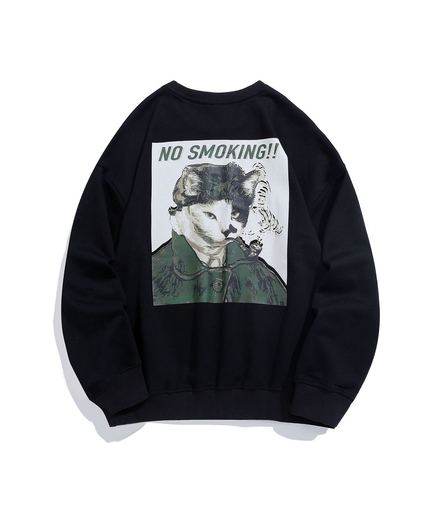 [HOOK -original-] Print sweatshirt featuring famous paintings from around the world on cats