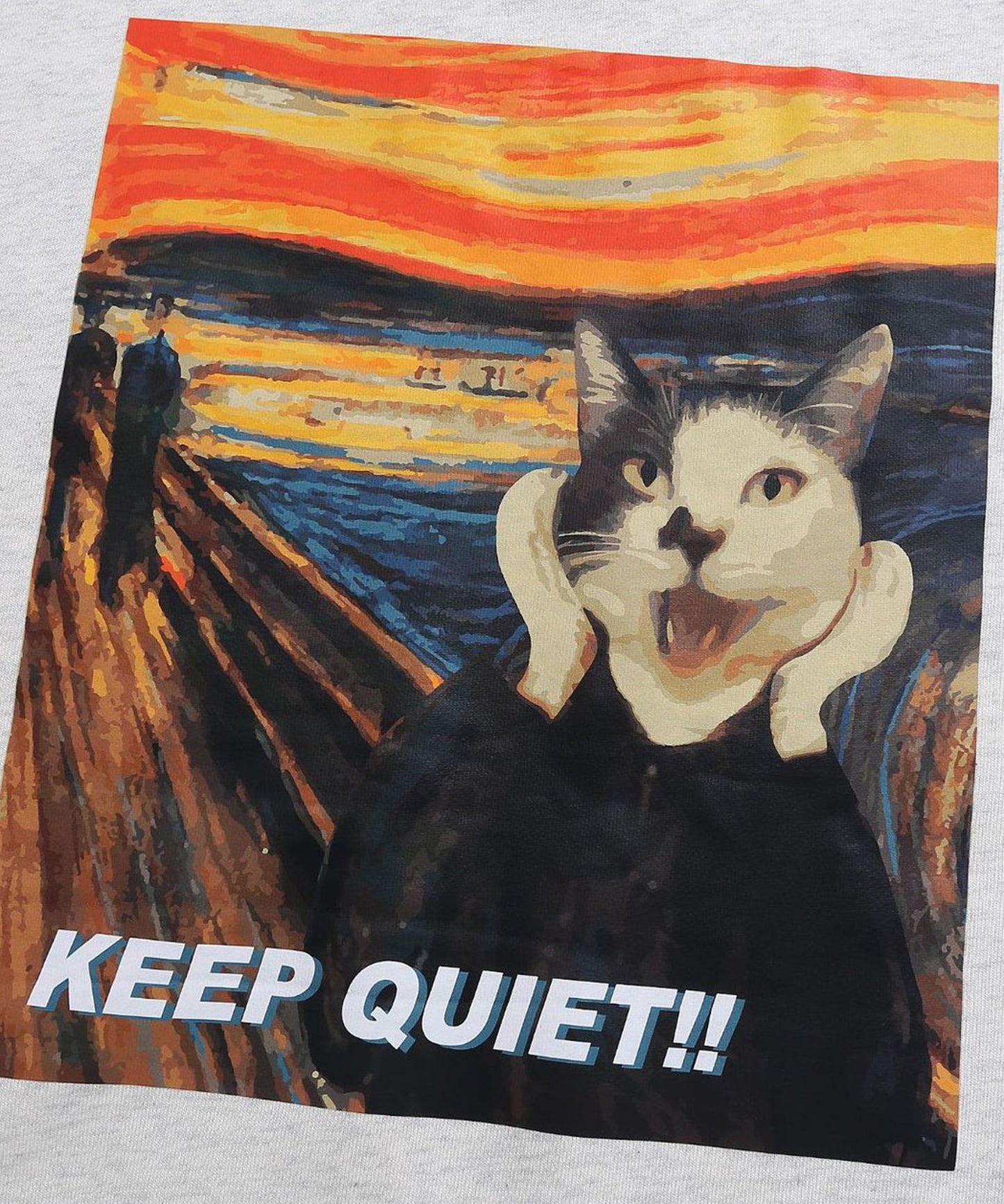 【HOOK -original- 】世界の有名絵画が猫に　プリントスウェット