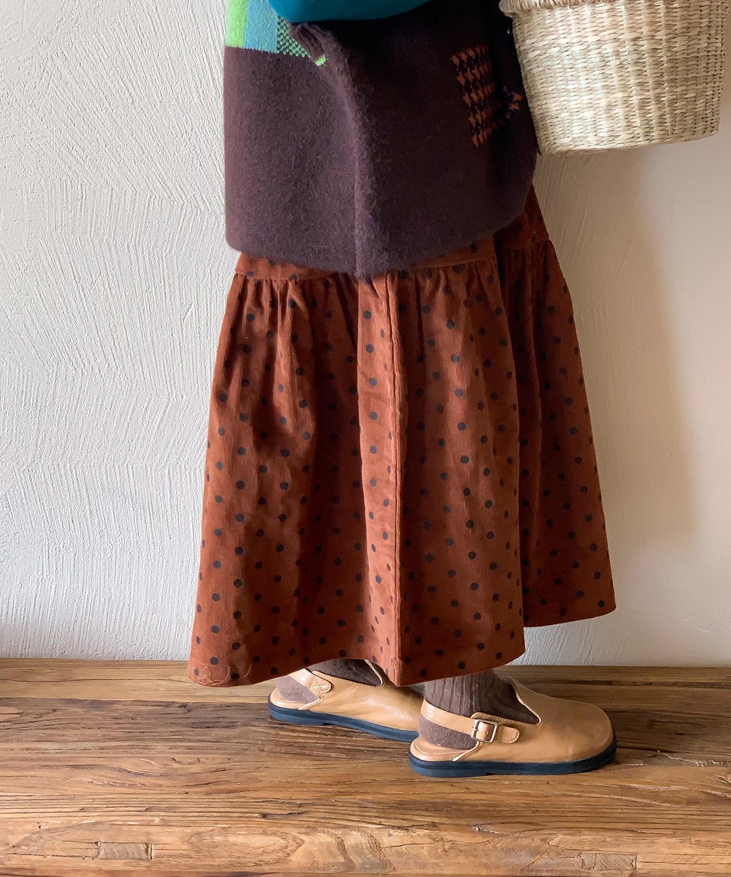 【aimoha-KIDS-】韓国子供服　トート柄ロングスカート