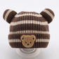【aimoha-KIDS-】韓国子供服　かわいいクマ耳付きニット帽