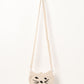 【aimoha-KIDS-】韓国子供服 かわいいフェイクパールハンドル猫ニット編みハンドバッグ