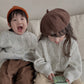 【aimoha-KIDS-】韓国子供服　かわいい編みカーディガン
