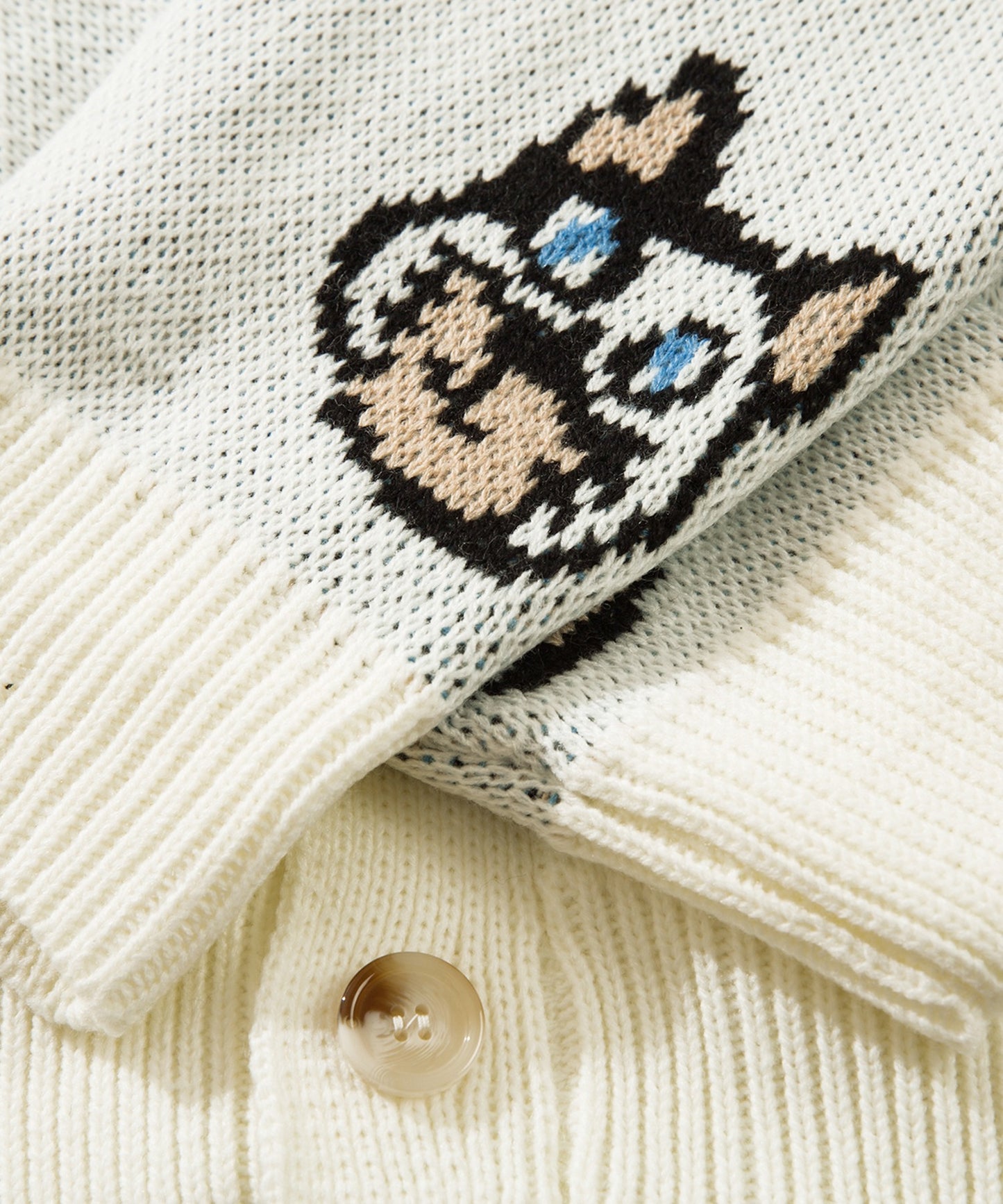 [HOOK -original-] Super cute Sagara embroidery cat pattern V-neck cardigan