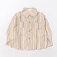 【aimoha-KIDS-】韓国子供服　ビッグポケットストライプシャツ