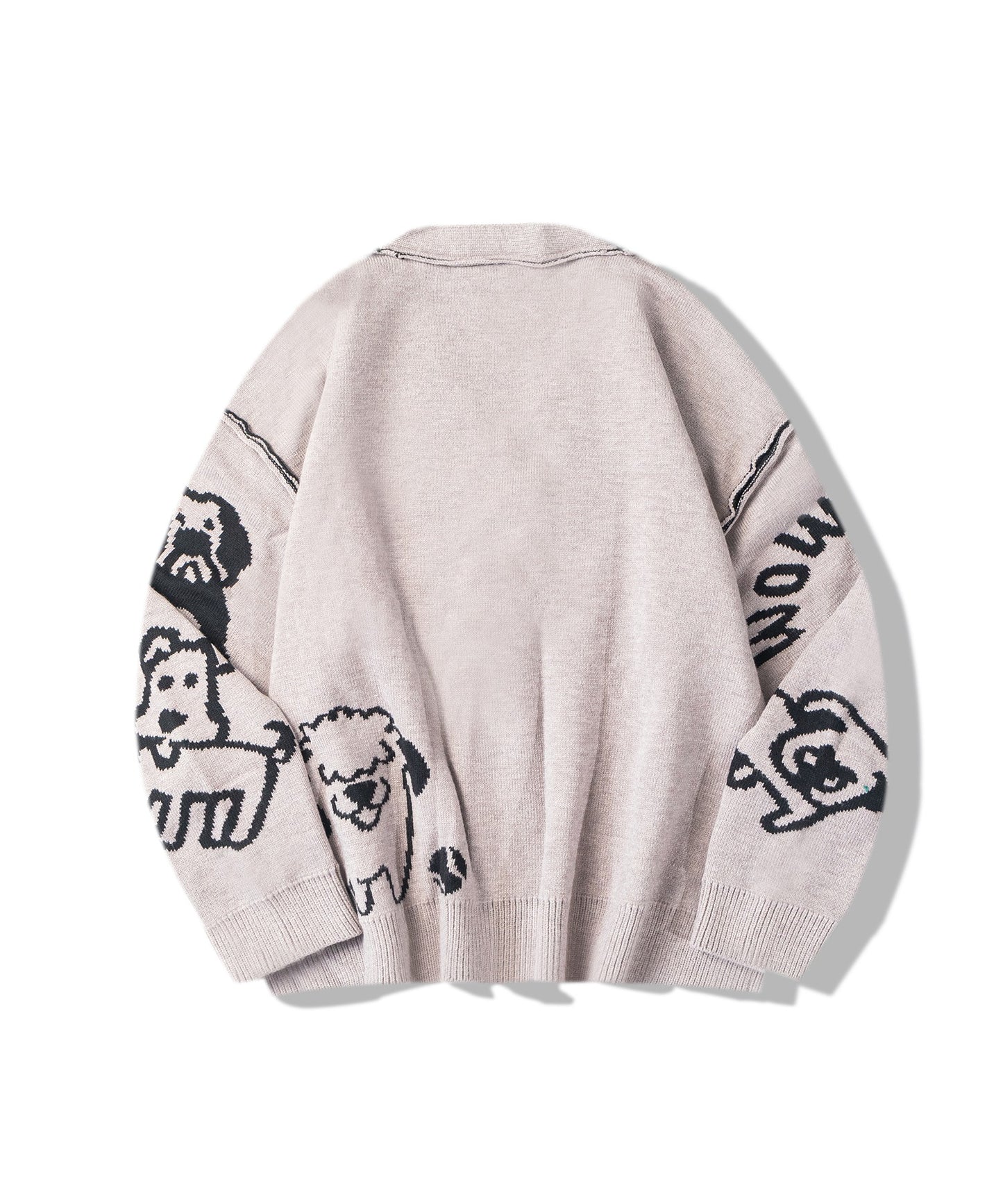 [HOOK -original-] 2WAY reversible dog knit cardigan with muffler