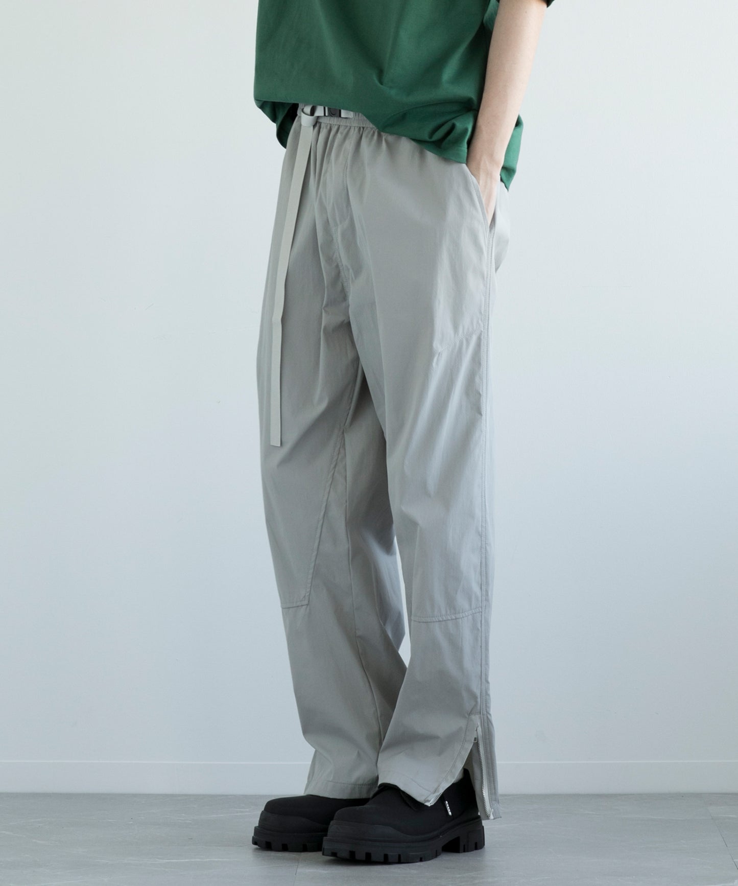 【aimoha MEN】PARACHUTE PANTS　ベルト付きパラシュート パンツ