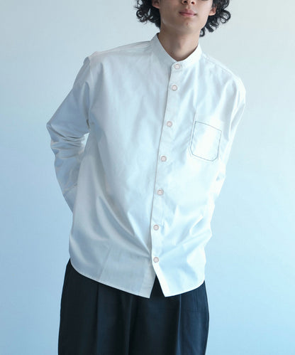 【aimoha Men's】スタンドカラー グランパシャツ