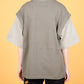2WAY REMOVABLE SLEEVE COTTON CREW NECK BIG S/S T-SHIRT