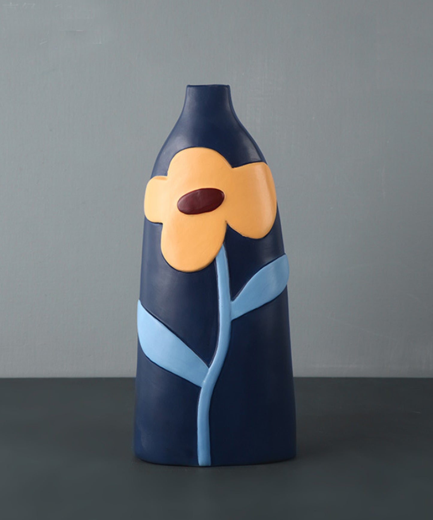 カラフルなお花の陶器花瓶