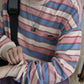 【HOOK -original- 】アメカジワッペン刺繍配色ボーダーリンガーロングTEE