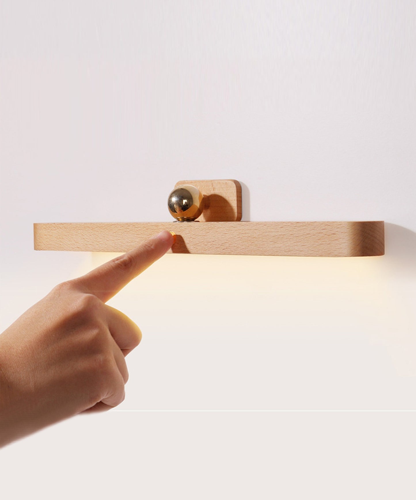 USB充電☆　木製北欧風壁掛マグネット付きミニライト