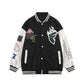 【HOOK】ユニセックスアメカジワッペン刺繍スタジャンジャケット