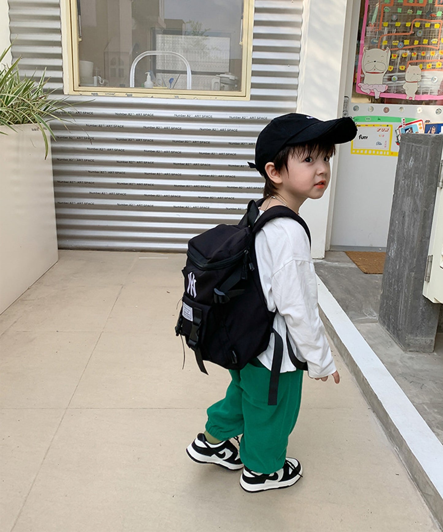 【aimoha-KIDS-】韓国子供服 ベーシックビスネームスウェットパンツ